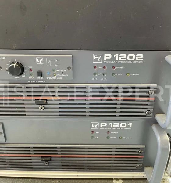 Electro-Voice P1201 & P1202 Power Amplifiers with M-112