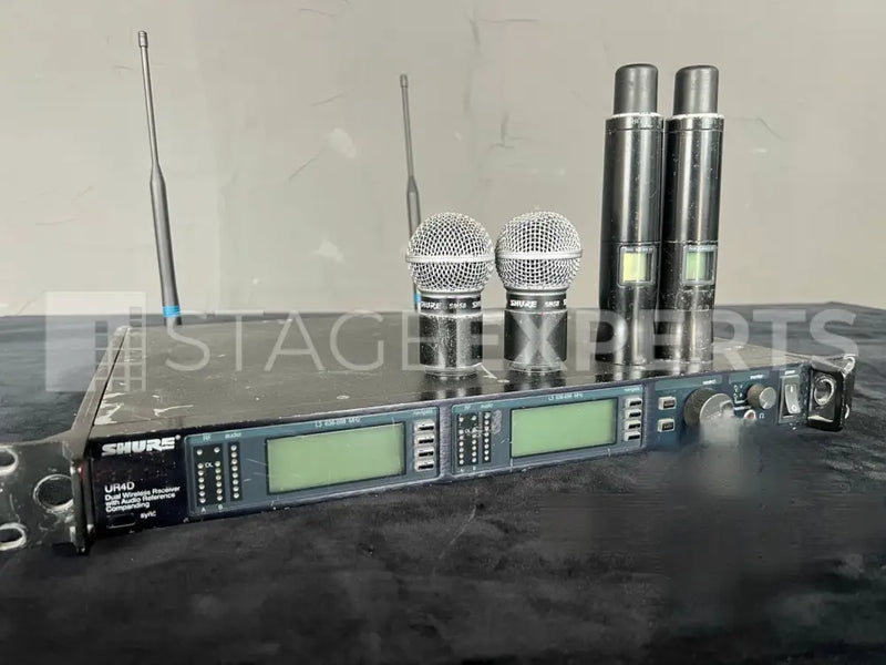 Shure UR4D L3 with 2 UR2 Handhelds – Dual Wireless System