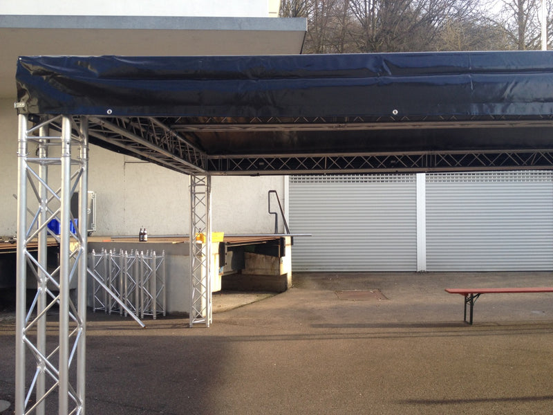 Gable Roof Tarpaulin 10 x 5 m – Black B1 Fire-Retardant
