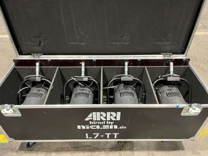 ARRI L7‑TT PO LED Fresnel (Black) with Barndoor | Stage Experts