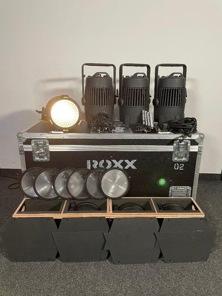 ROXX E.SHOW MAXX 4-Light Set with Lenses & Case
