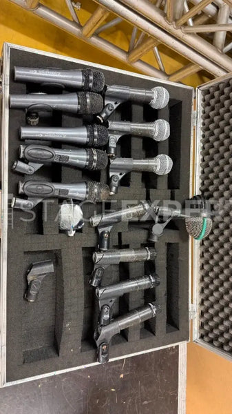 Shure, Sennheiser & AKG Microphone Set – 12 Wired Mics