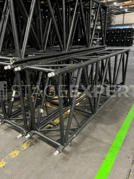 Expotruss X4K-100 3000mm Black Quad Truss Section – 4-Point
