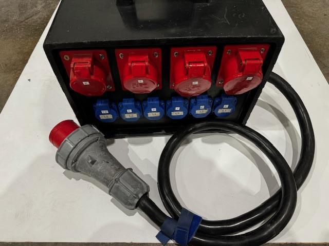 CEE Power Distributor 63A In, 2x32A, 2x16A, 12x Schuko