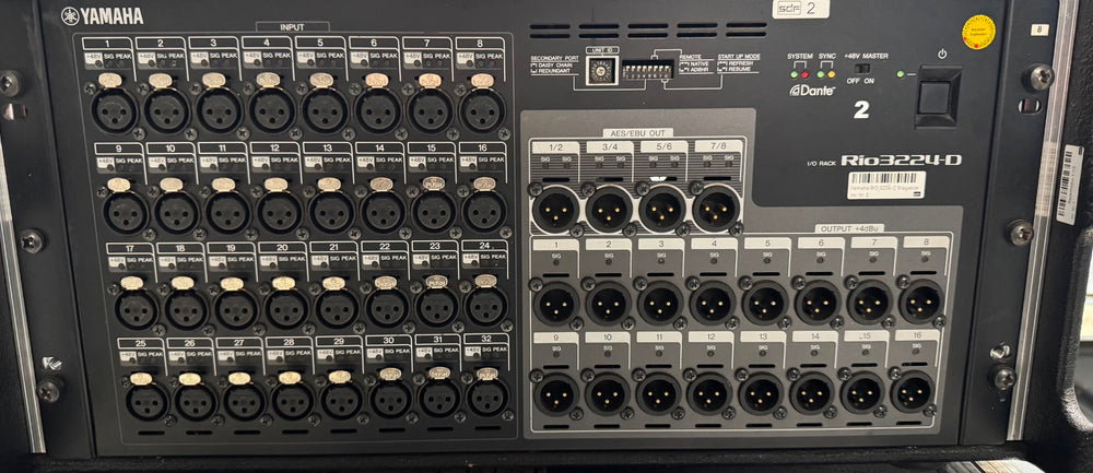 Yamaha RIO3224-D Stagebox – Dante I/O Rack for Live Sound