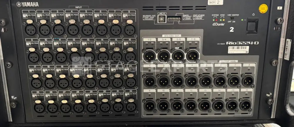Yamaha RIO3224-D Dante Stagebox – 32x24 I/O Network Rack