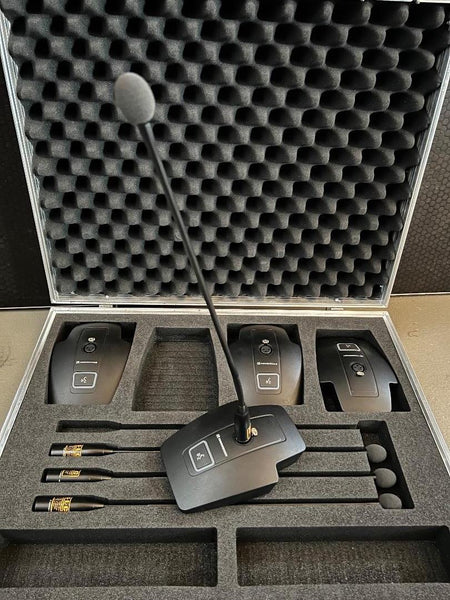 Sennheiser ME34 Set with Gooseneck & Table Stands (4x)