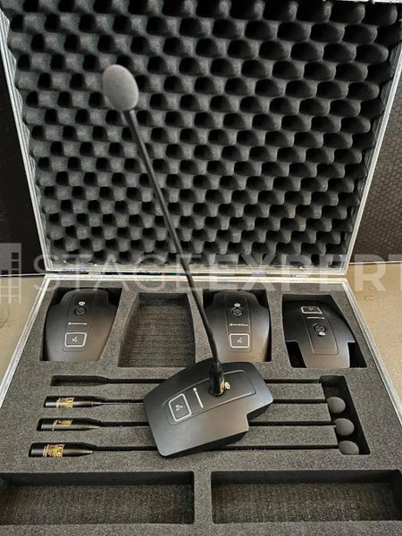 Sennheiser ME34 Set with Goosenecks & Table Stands (4x)