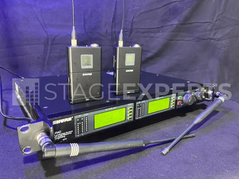 Shure UR4D R9 Dual Receiver + 2 UR1 Bodypacks (790–865)
