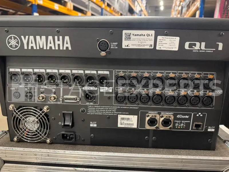 Yamaha QL1 Digital Mixing Console with Dante + Flight Case