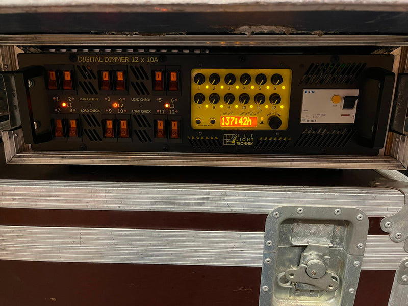 LLT DIDI C Dimmer Rack – 12x10A, DMX512 control, RCD protection