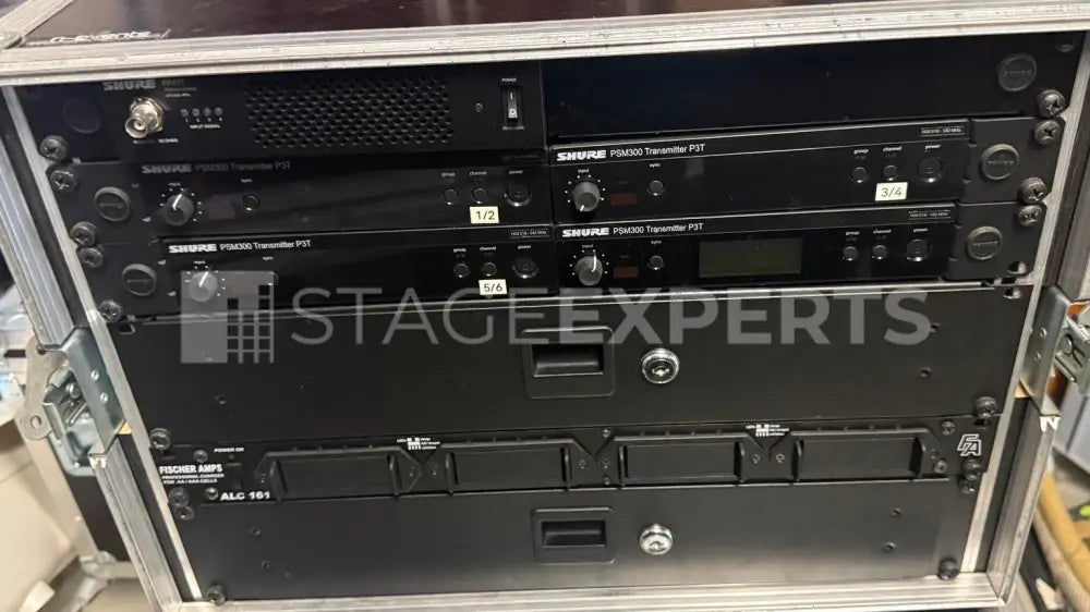 Shure PSM300 IEM System – 4 TX, 8 RX, PA411, Rack, Charger