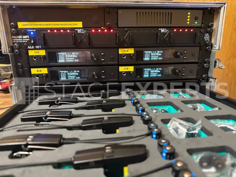Sennheiser ew IEM G4 Twin A-Band – 8-piece IEM rack set