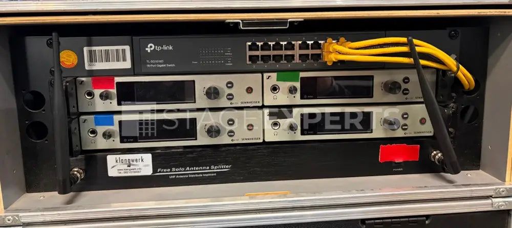 Sennheiser EW 300 G4 4‑Way Rack – Mics, Splitter & Case