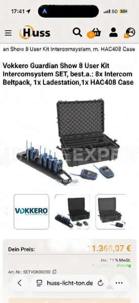 Vokkero Guardian Show BT 8-User Wireless Intercom Set with WI Box