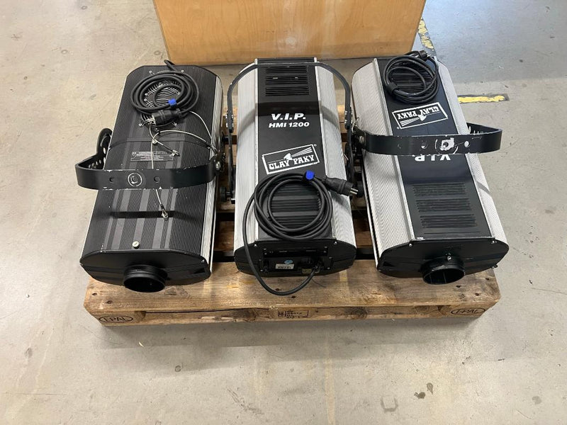 Clay Paky V.I.P. 1200 Gobo Projector Set – 3 Units