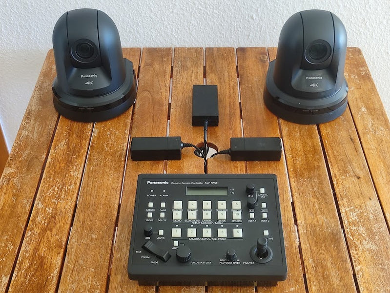 Panasonic AW-UE70KP PTZ Cameras (2) + AW-RP50 Controller