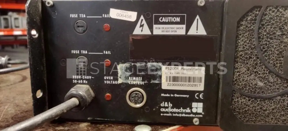 d&b audiotechnik P1200A System Amplifier, 2x600W @ 4Ω Output