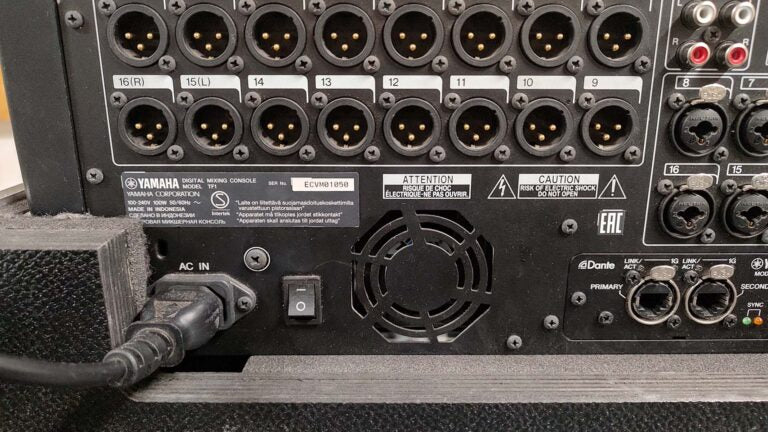 Yamaha TF1 & 2x Tio1608-D Dante Package with Flight Case