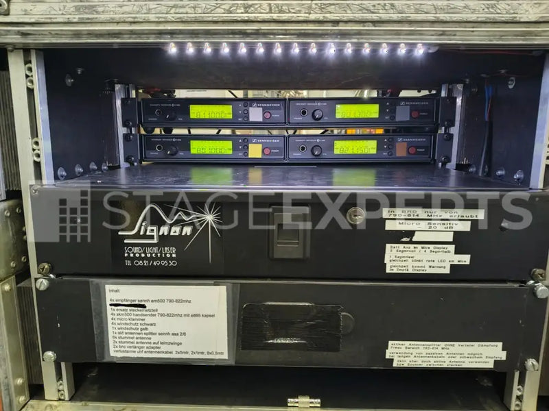 Sennheiser 4‑ch Wireless Rack with e865 Handhelds – Ready