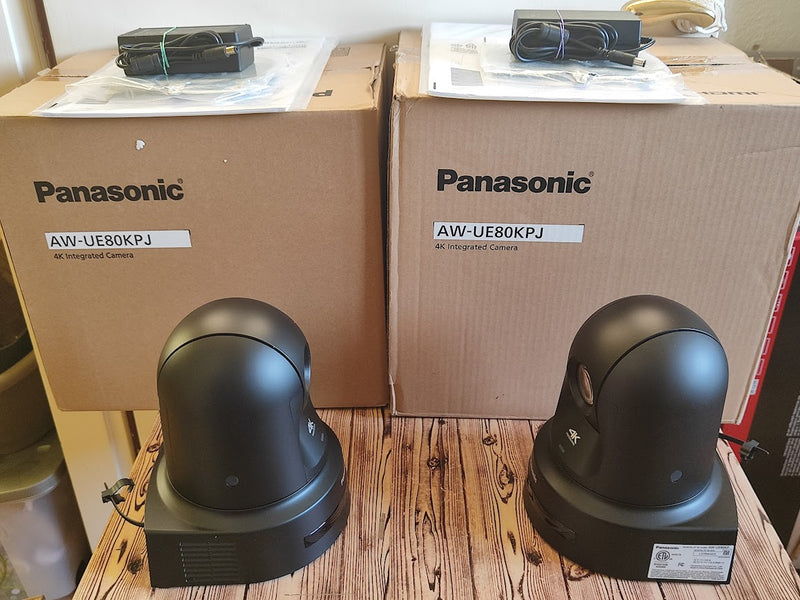 Panasonic AW-UE80 4K60 PTZ Cameras Pair – NDI, HDMI, SDI