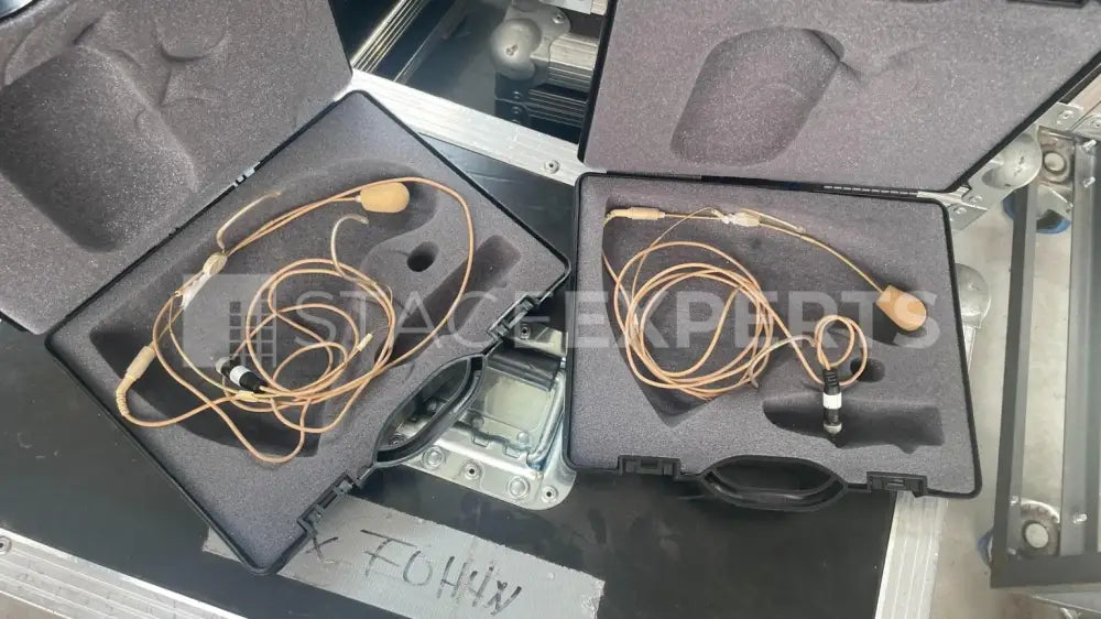 Sennheiser HSP 4 Headset Microphones – 4x Set with Case