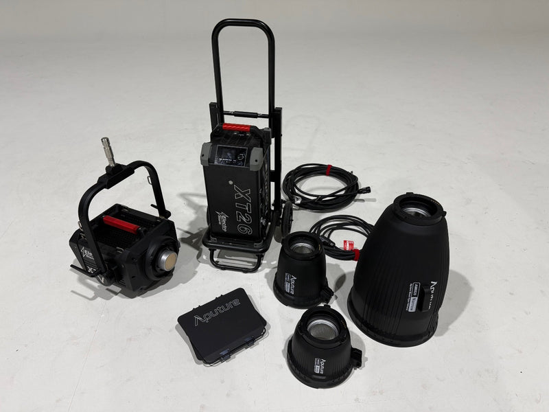 Aputure Electro Storm XT26 set with PSU & reflectors – As New