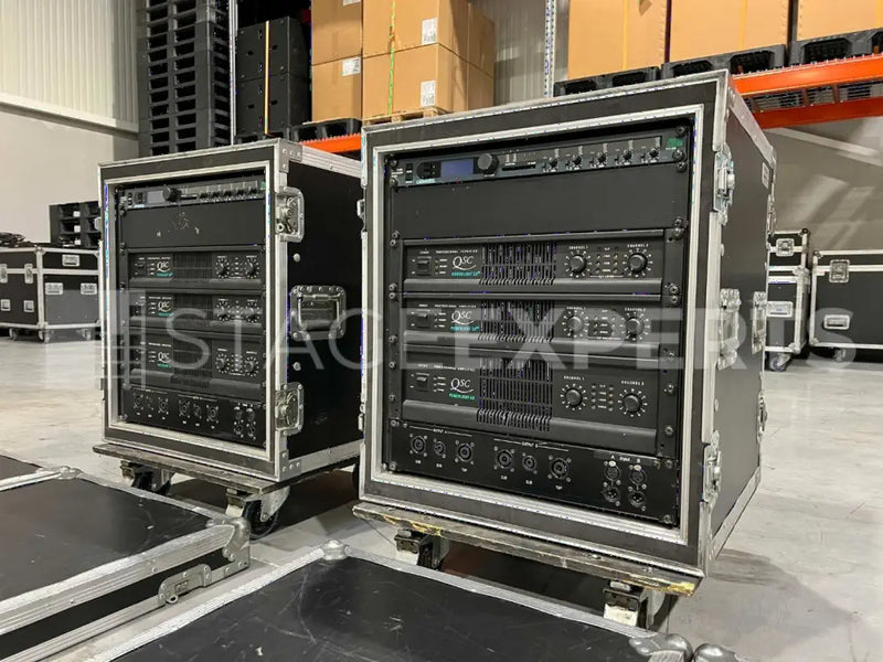 QSC/BSS Amplifier Rack: PL4.0, 2x PL2.0HV, FDS-355