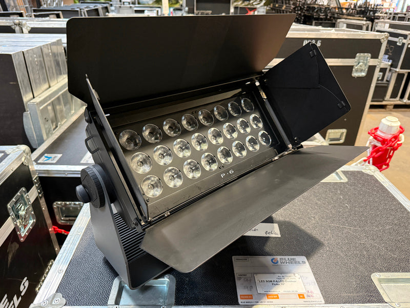 SGM P-6 LED Floodlights with Barndoors – 4-Unit Case Set