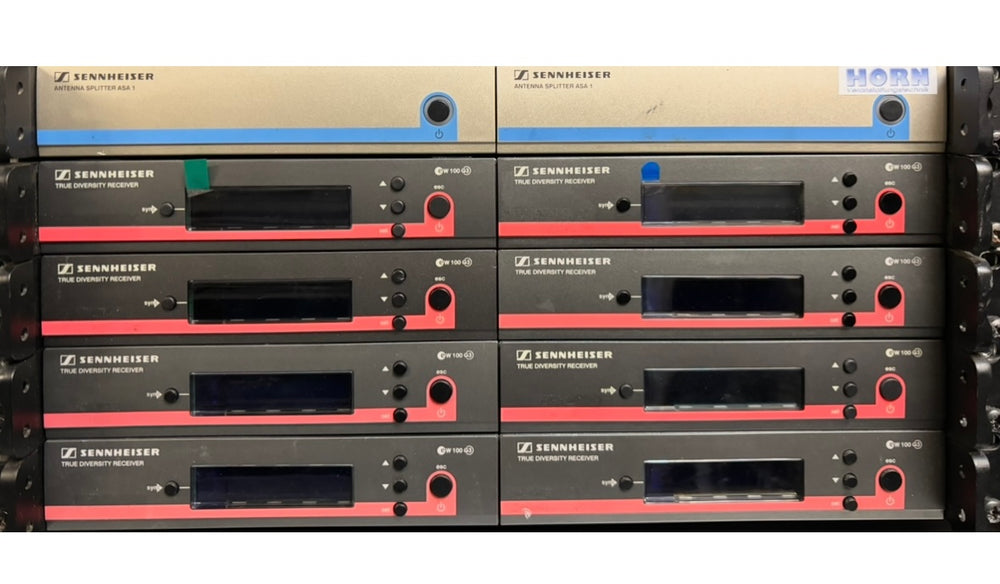 Sennheiser EW 100 Set – 6 Beltpacks + 2 Antenna Splitters