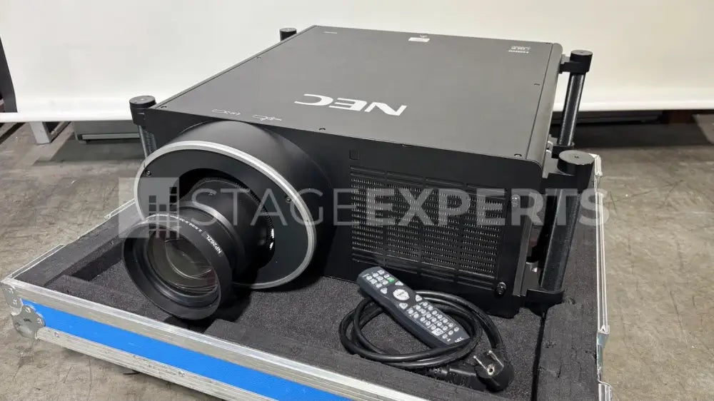 NEC PH1400U 3‑Chip DLP projector with 2 lenses and case