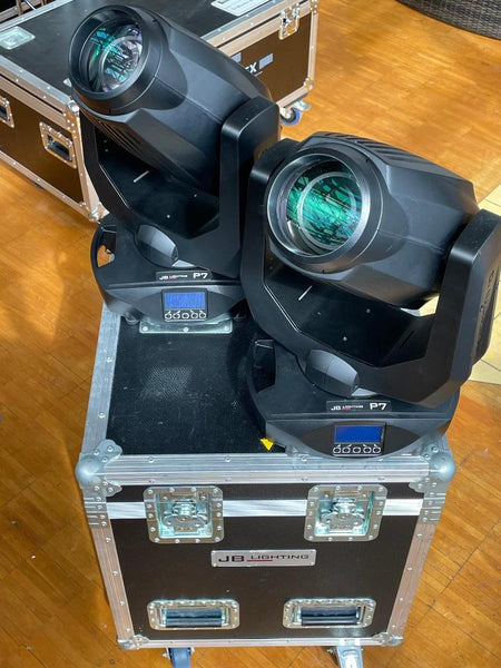 JB-Lighting Varyscan P7 Pair with Amptown Twin Flight Case