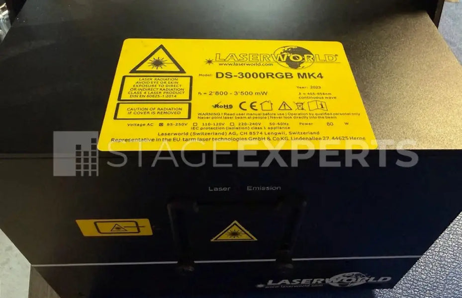 Laserworld DS-3000 RGB MK4 Laser Projector, 3W Output