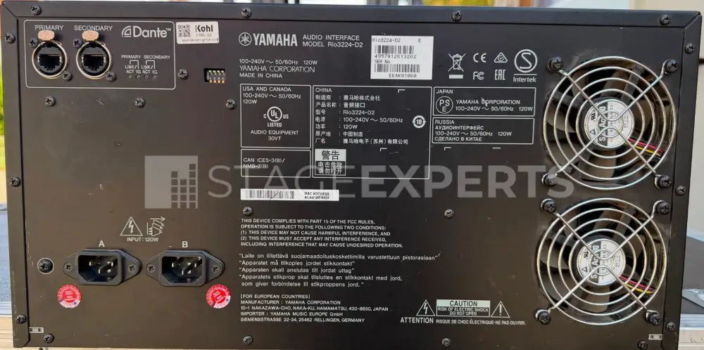 Yamaha Rio3224-D2 Dante Stagebox | Remote I/O