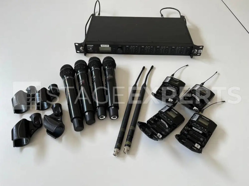 Shure ULXD4Q K51 with 4 ULXD2 & 4 ULXD1 (606–670 MHz)