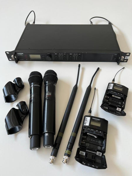 Shure ULXD4D K51 Receiver with ULXD2/ULXD1 Set, 606–670 MHz