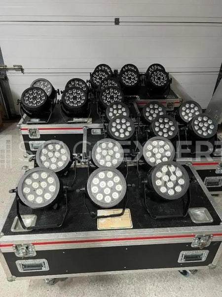 ADJ 12P & 18P HEX IP – Sets of 6 LED PAR Fixtures with Case