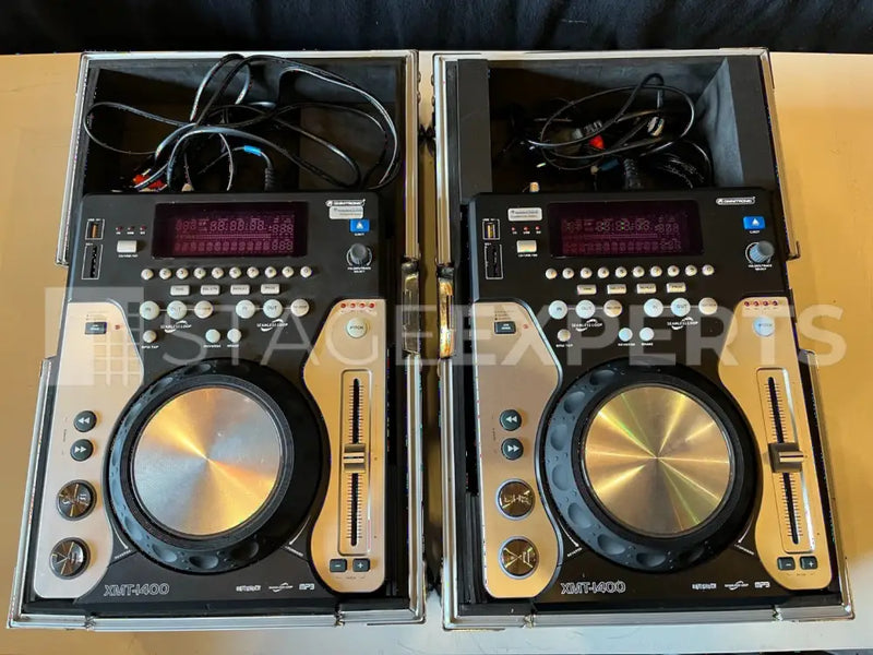 Omnitronic XMT-1400 Media Players Set with Flightcases - Pair