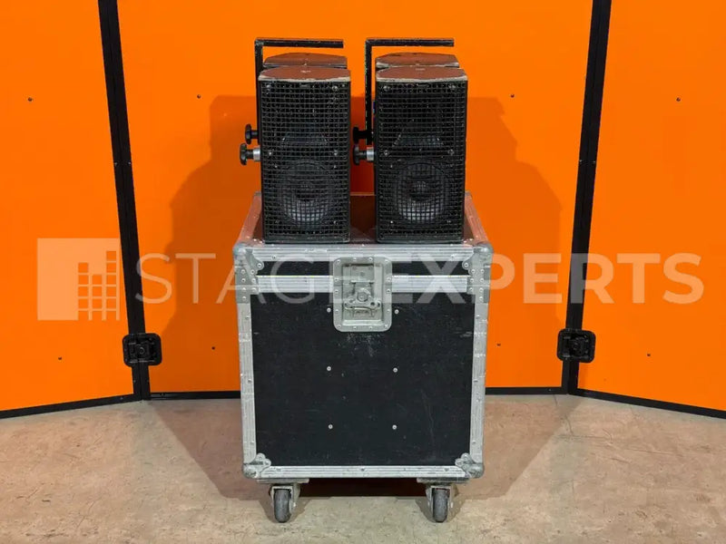 d&b audiotechnik E3 Speakers 4‑Pack with Flight Case – Compact
