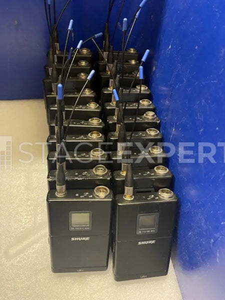 Shure UHF-R UR4D Wireless Package – 13 Receivers, P8