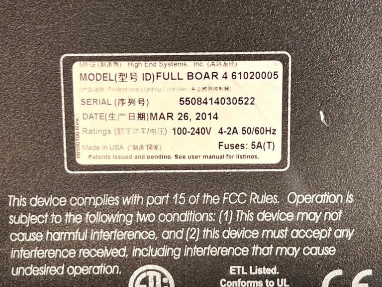 High End Systems Full Boar 4 Lighting Console with Case