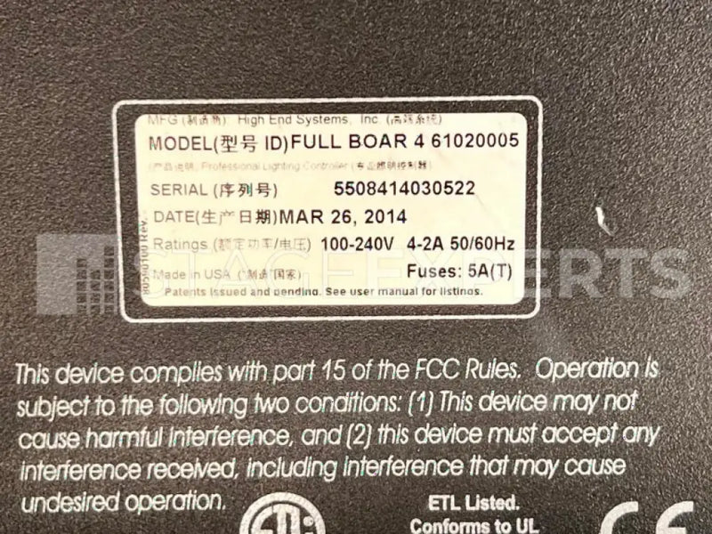 High End Systems Full Boar 4 Lighting Console with Case