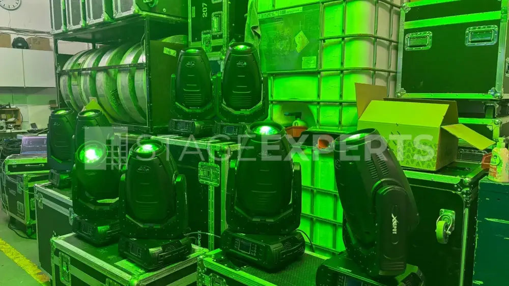 MediaLED X-Spot Moving Lights – 8-Unit Set with Cases