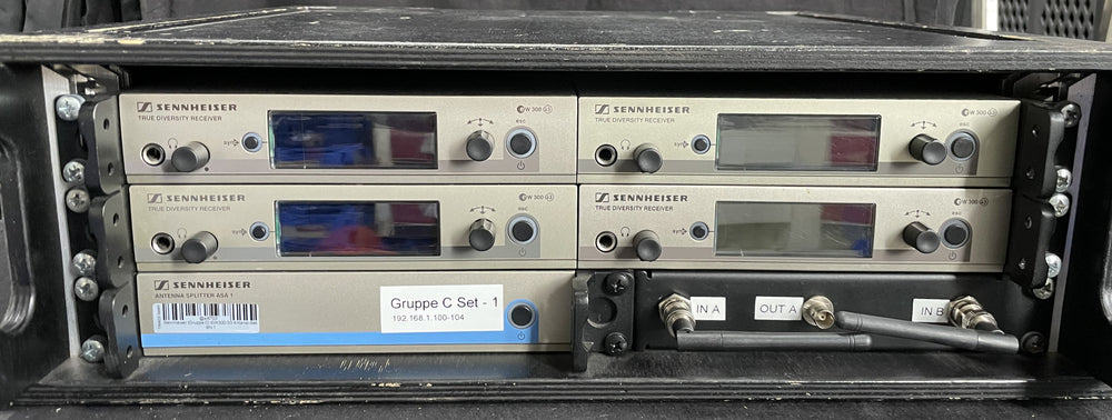 Sennheiser EW300 G3 C-Band 4-Ch Set with ASA 1 Splitter