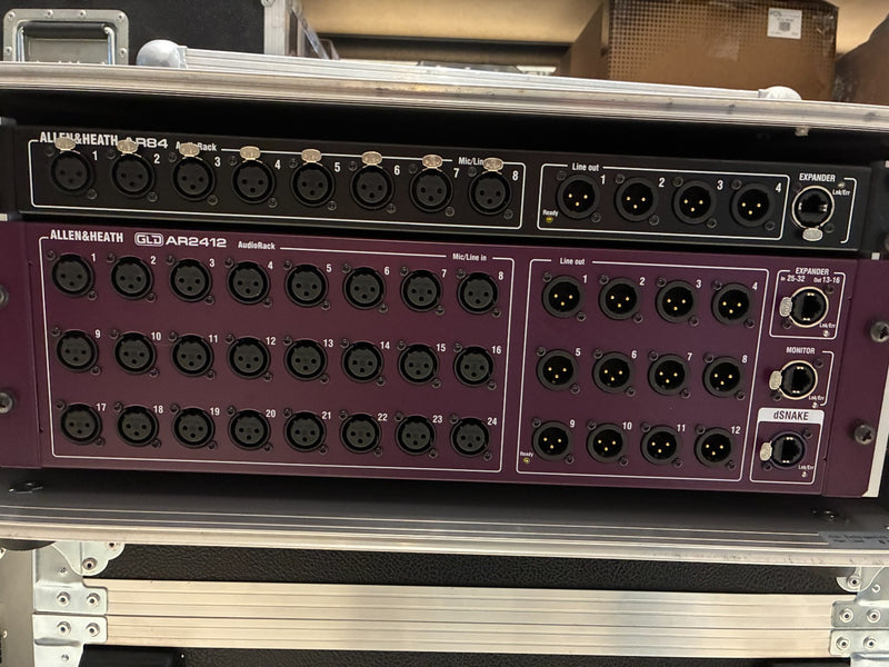 Allen & Heath AR2412 & AR84 Stageboxes with Flight Case