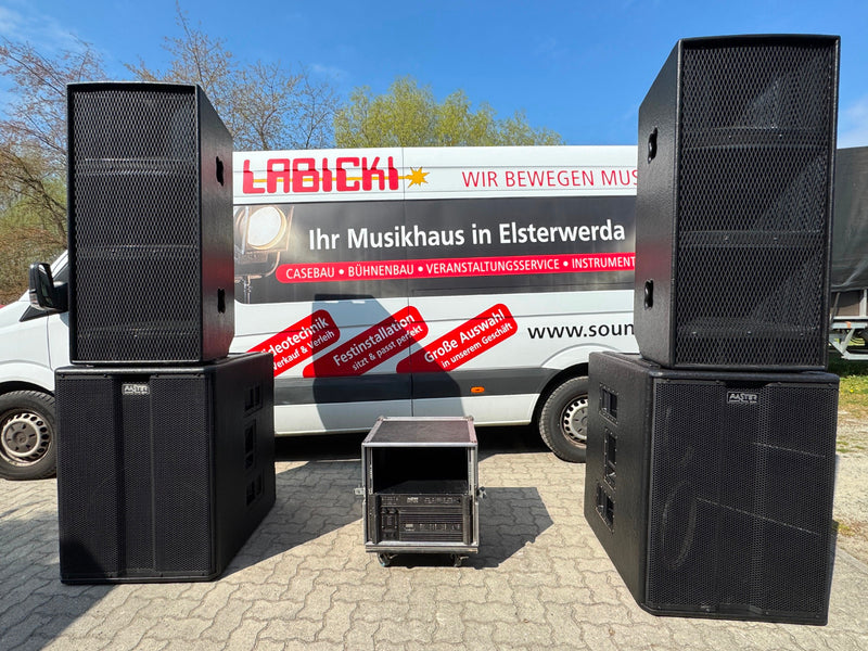 Master Audio MD215/MD212 PA System with Amps, Rack - Refurb PA