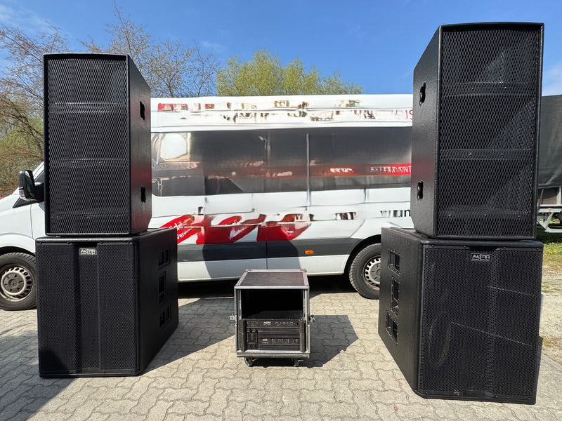 Master Audio MD215/MD212 PA System with Amps, Rack - Refurb PA