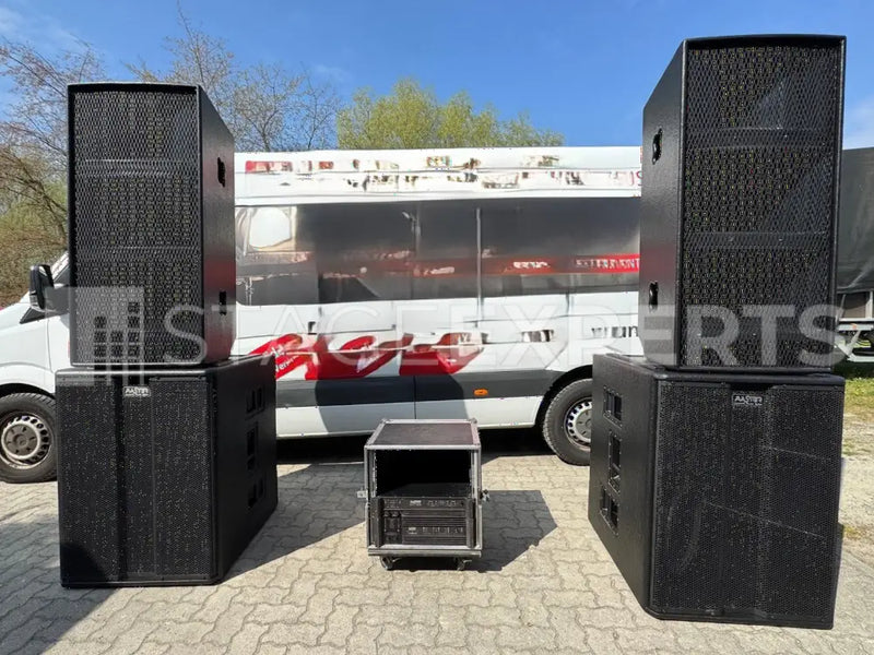 Master Audio MD215/MD212 PA System with Amps & Rack - Refurb