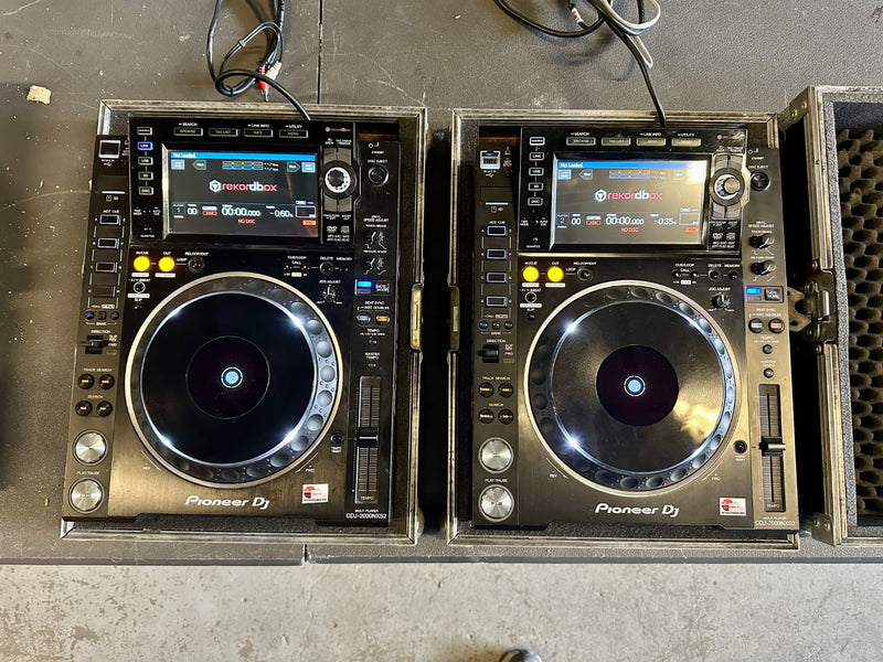 Pioneer CDJ-2000NXS2 Media Players – Pair with Case & Cables