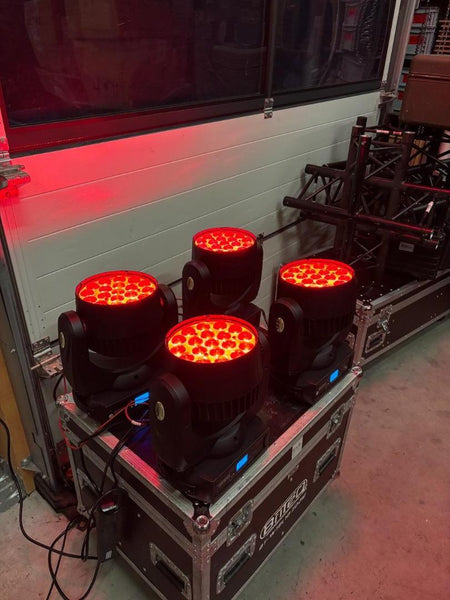 Briteq BT-W1910 Zoom LED Wash Lights – 4-Unit Set with Case